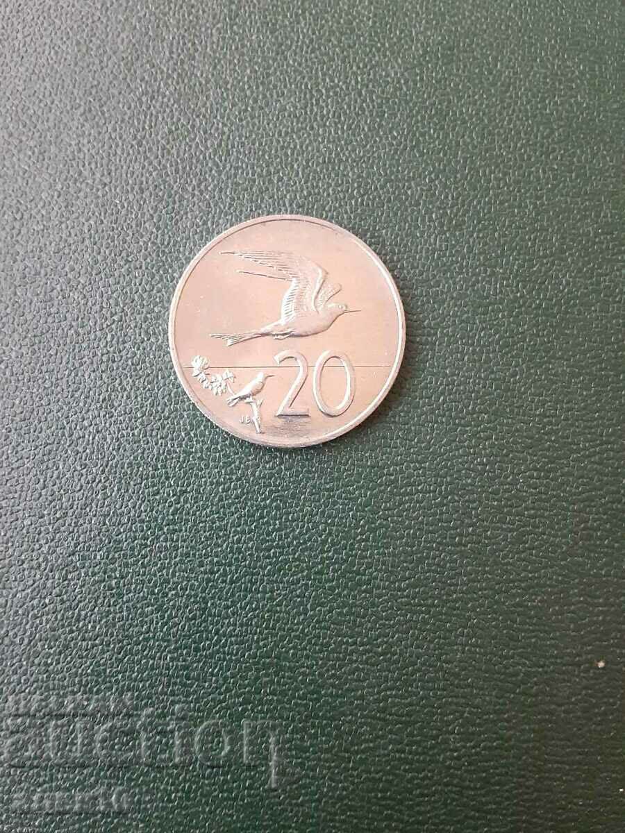 O - în Cook 20 cent 1983