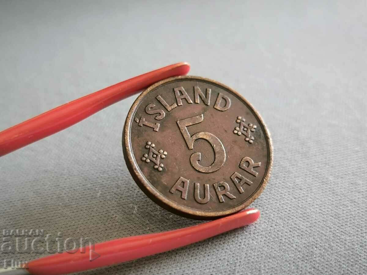 Coin - Iceland - 5 aurar | 1942