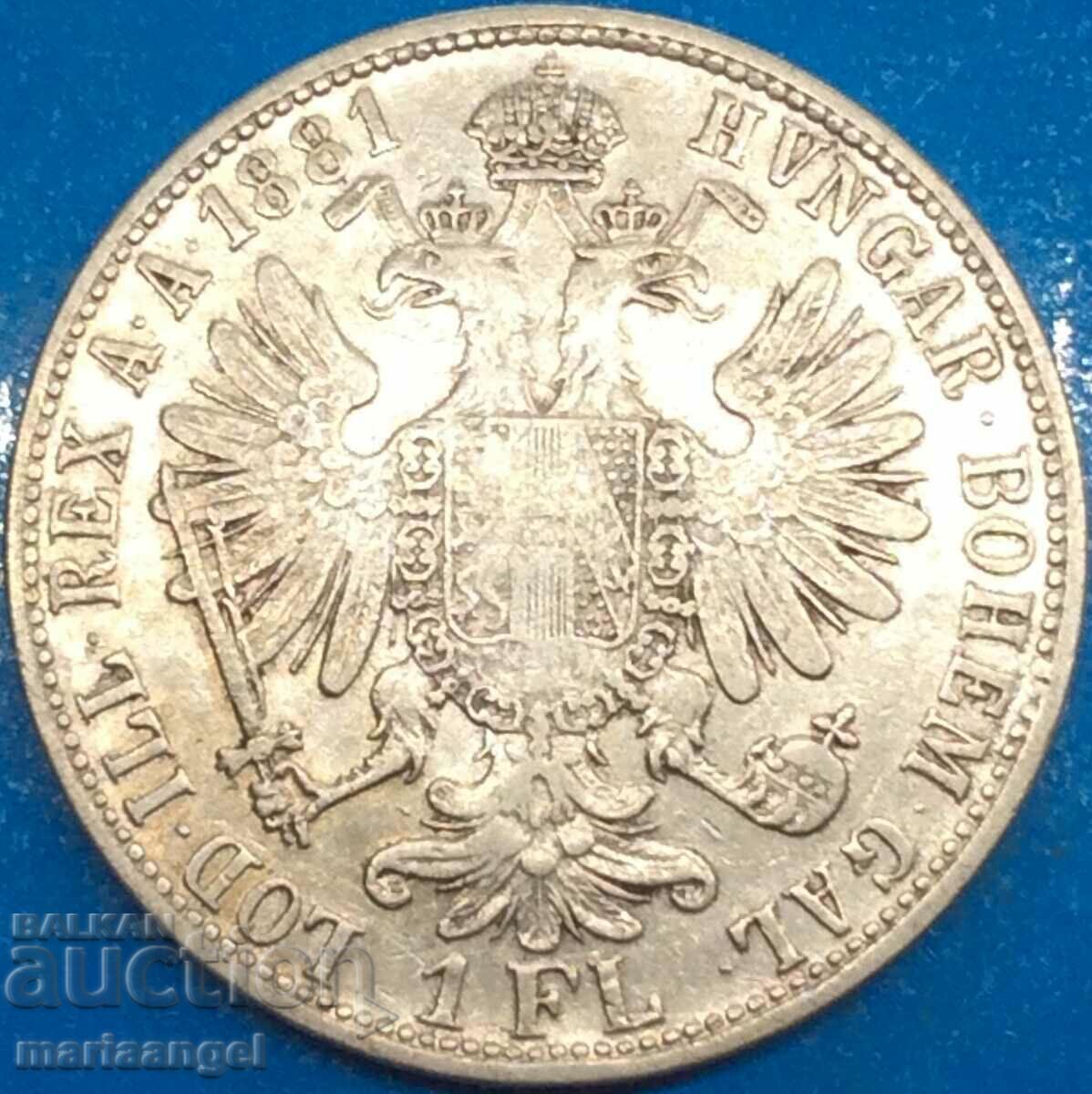 Αυστρία 1 Florin 1881 Franz Joseph Gold Patina