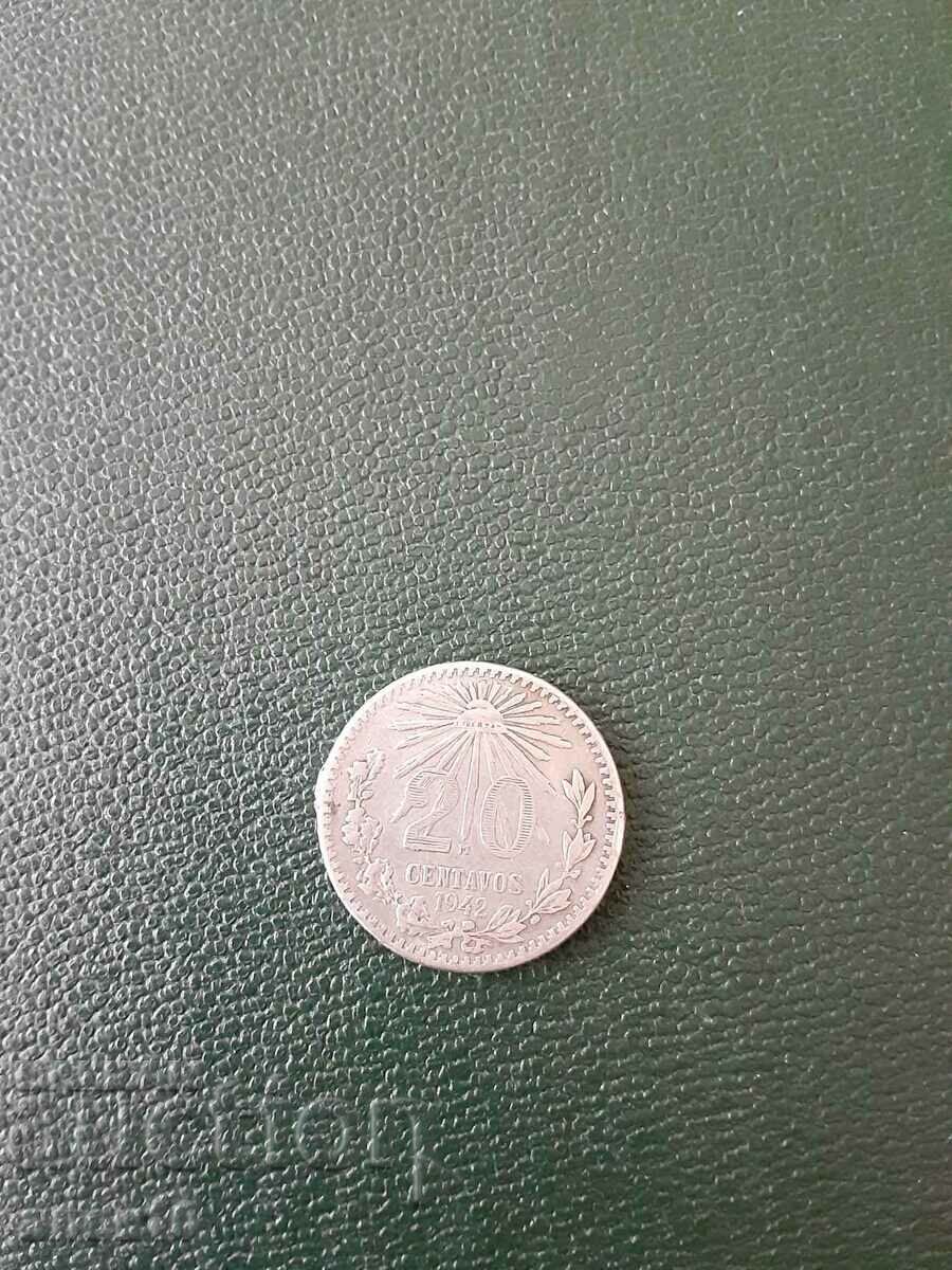 Mexic 20 centavos 1942