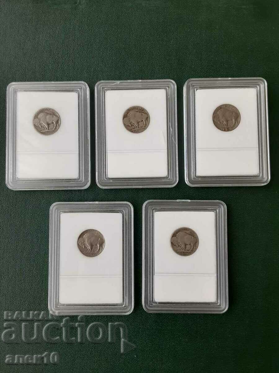 САЩ  5  цент Бъфало  1934 - 1938