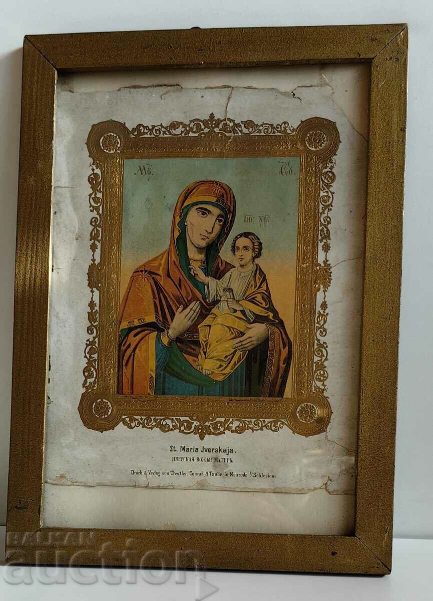 MARE BISERICI RELIGIOASĂ LITOGRAFĂ A SECOLULUI AL XIX-lea IISUS FECIOARA MA