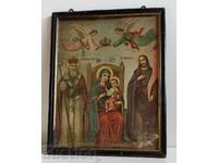 19TH CENTURY LARGE RELIGIOUS CHURCH LITHOGRAPH THE VIRGIN