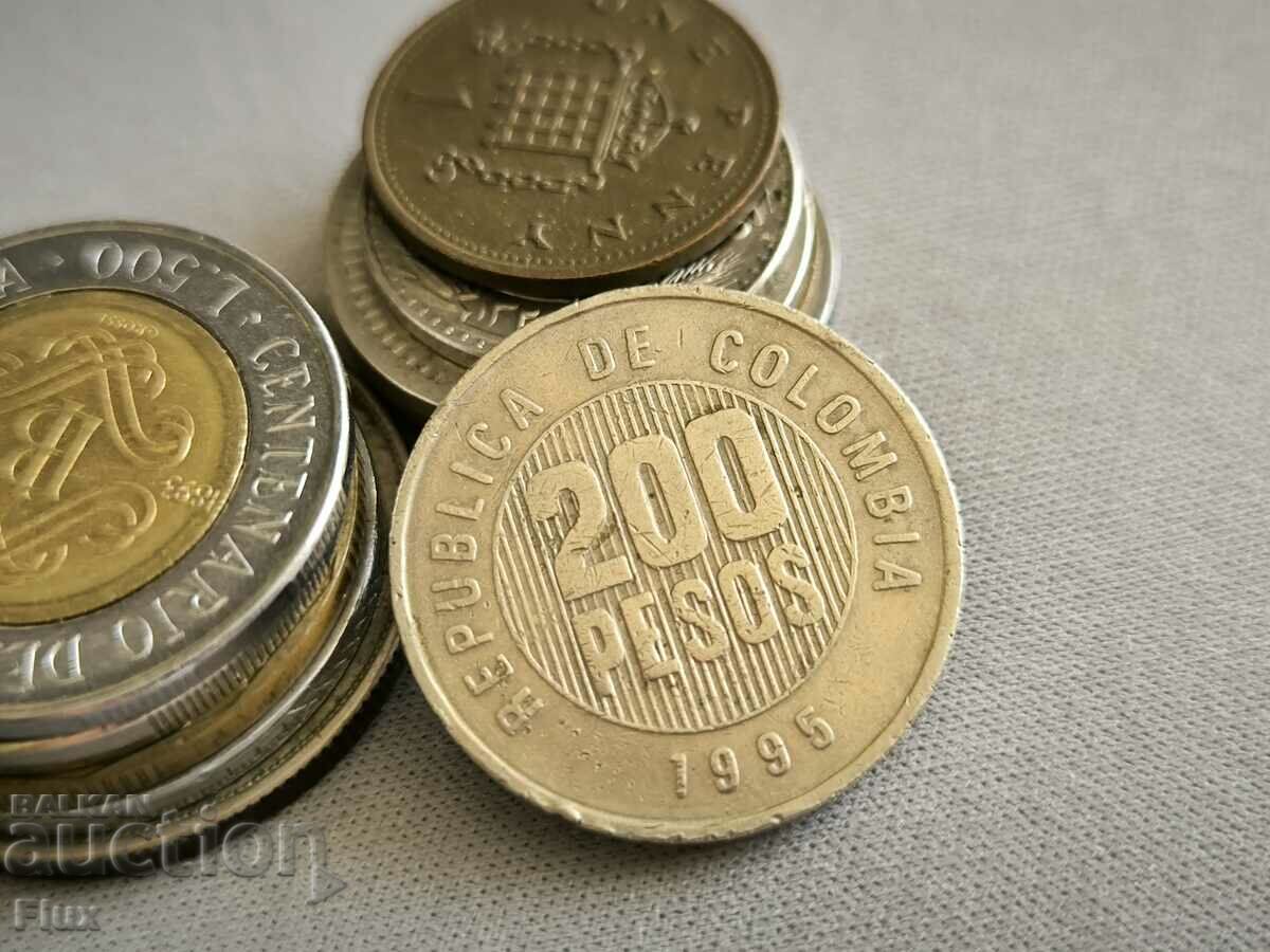 Монета - Колумбия - 200 песос | 1995г.