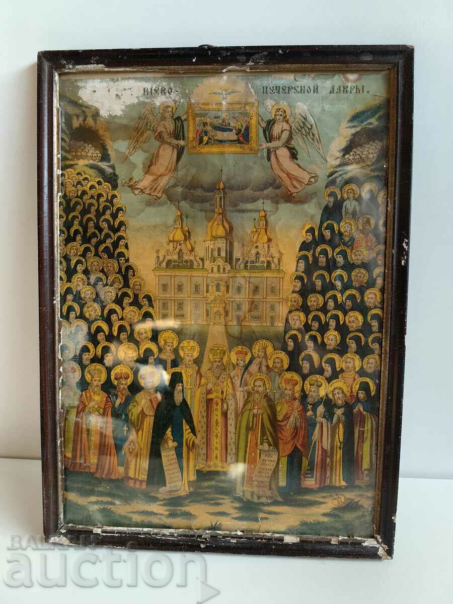 19TH CENTURY ANGEL SAINTS SAINTS RELIGIOUS CHURCH LITHOGRAPH