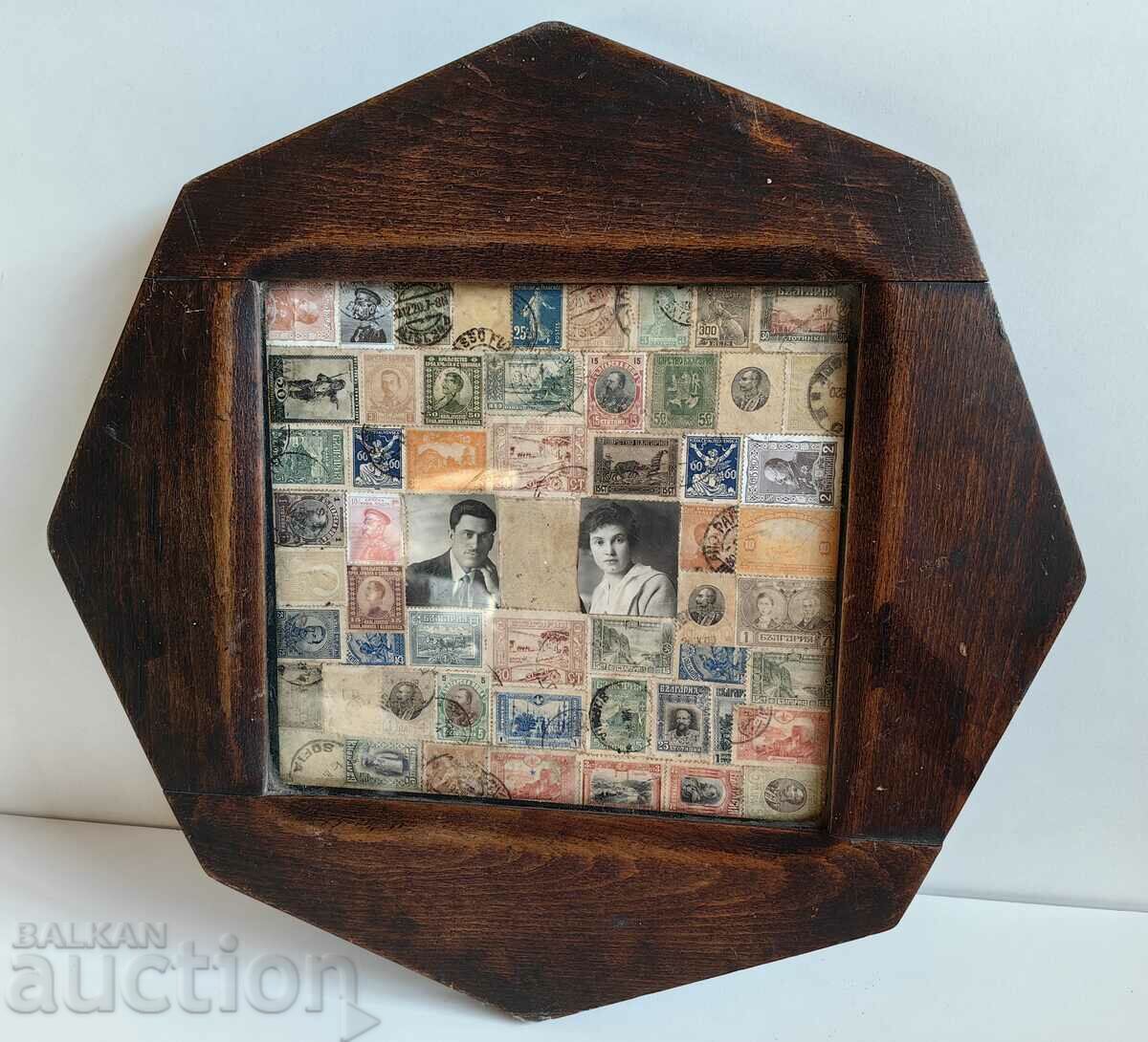 PORTRAIT PHOTO ROYAL STAMPS SOLID WOOD FRAME