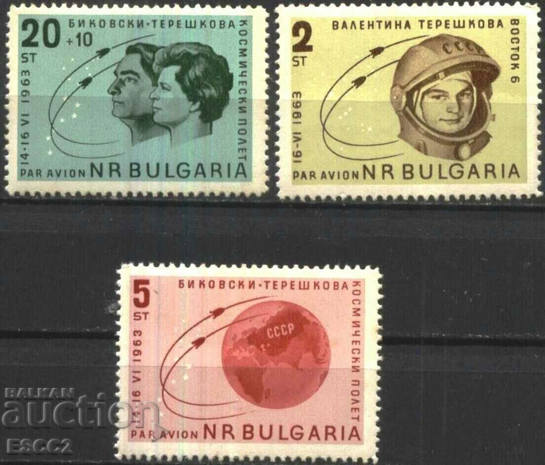 Чисти марки Космос 1963 от България