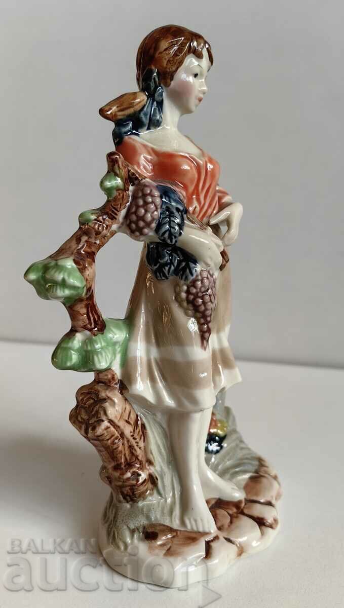 PORCELAIN FIGURE STATUETTE FIGURINE GRAPE GRAPE WOMAN with price 58.00 BGN | € 29.65 PORCELAIN FIGURE STATUETTE FIGURINE GRAPE GRAPE WOMAN with price 58.00 BGN | € 29.65