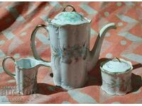 Set of porcelain dishes with gilding