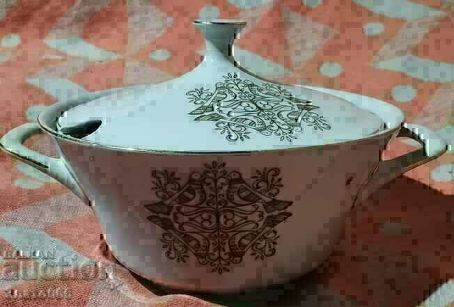 Old porcelain soup bowl with price 10.00 BGN | € 5.11 Old porcelain soup bowl with price 10.00 BGN | € 5.11
