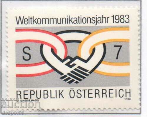 1983. Αυστρία. Διεθνές Έτος Επικοινωνιών.