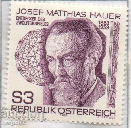 1983. Αυστρία. Η 100ή επέτειος του Josef Matthias Hauer.