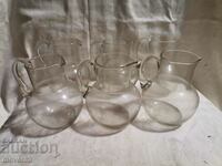 Glass jugs. Set of 6 pieces