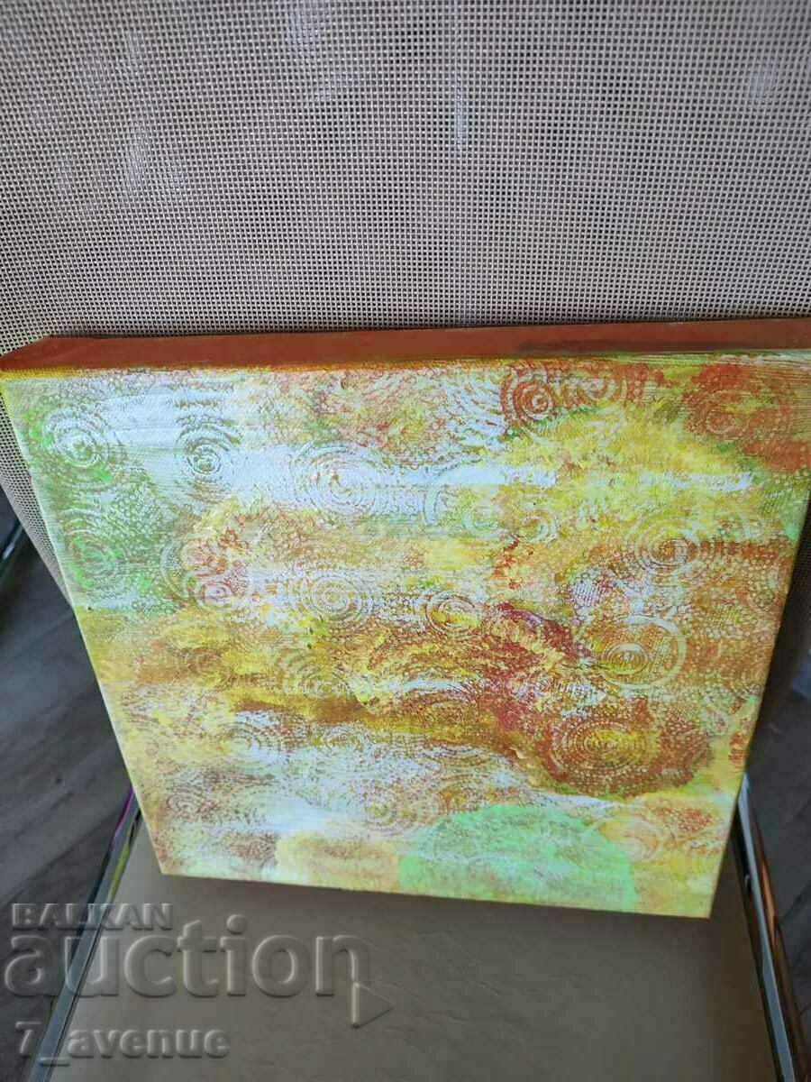 Картина авторска - акрилни бои /платно, "Зима" 29.07.24 с цена 89.00 лв. | € 45.50