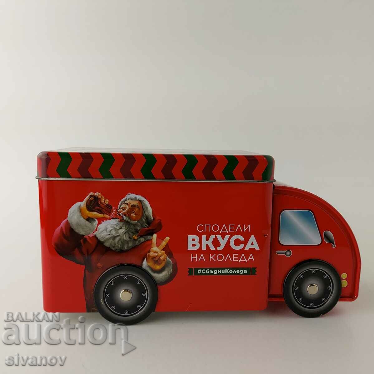 Auction Coca Cola Christmas Truck Metal Box #5607 Auction Coca Cola Christmas Truck Metal Box #5607
