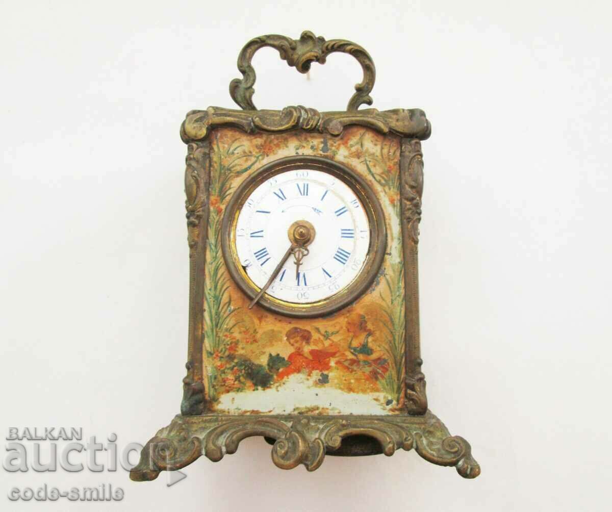 Old carriage clock alarm clock Rococo Rococo 1790
