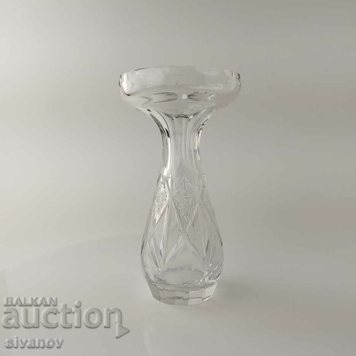 Old Crystal Vase Lead Crystal #5611