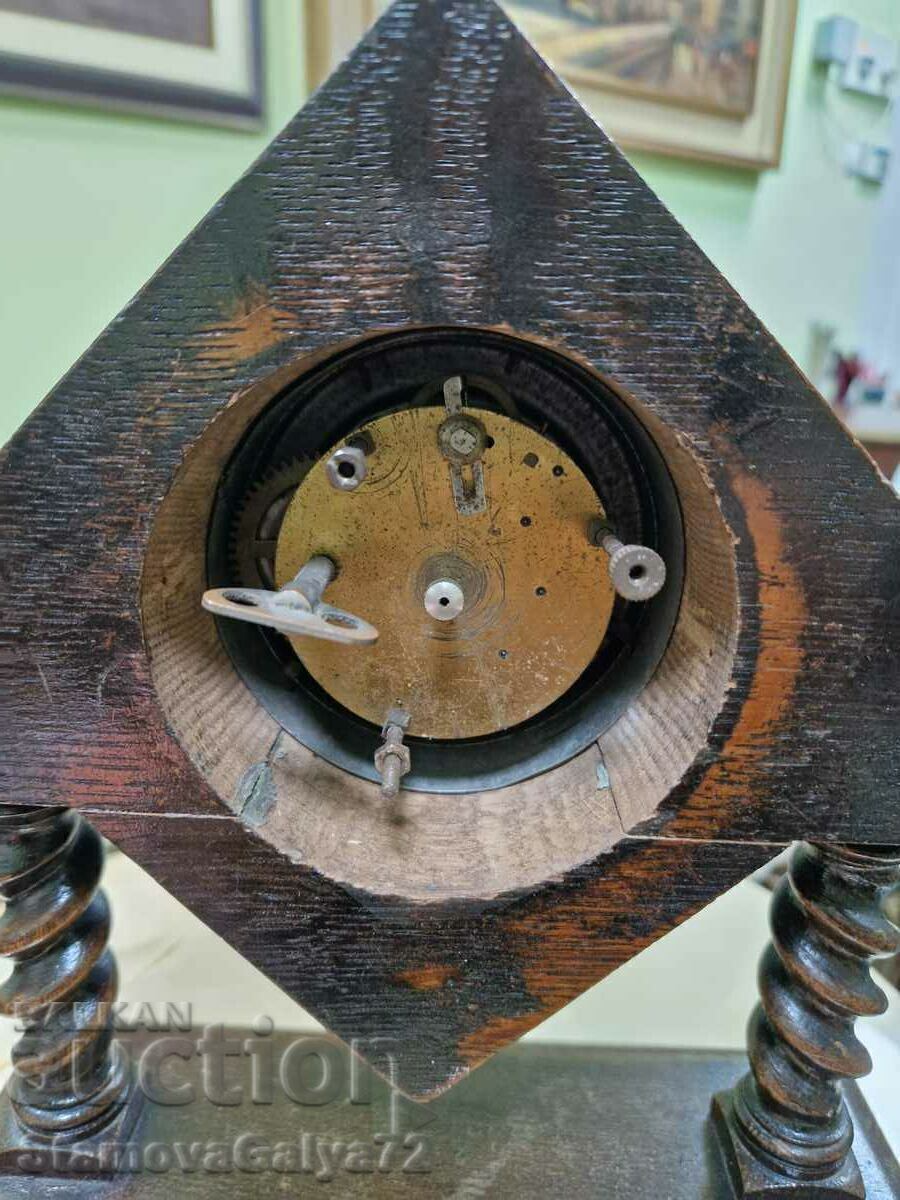 Antique collectible English desk clock - 6