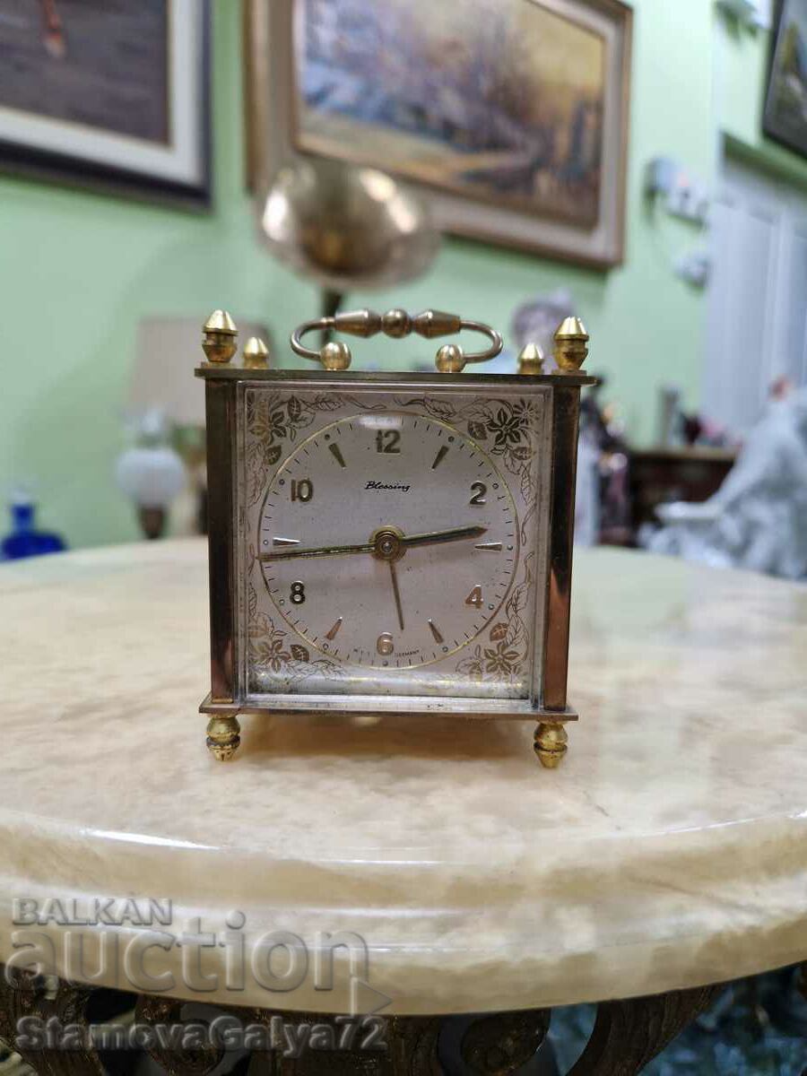 Rare Antique Collectible German Blessing Alarm Clock