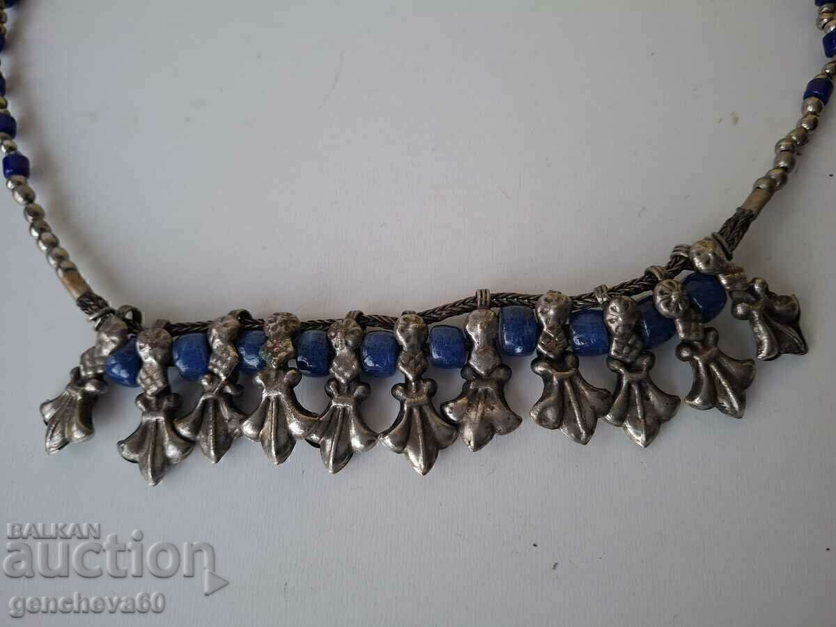 Αναγεννησιακό κόσμημα σατσάν και μπλε χάντρες με τιμή € 50.00 | 97.79 BGN