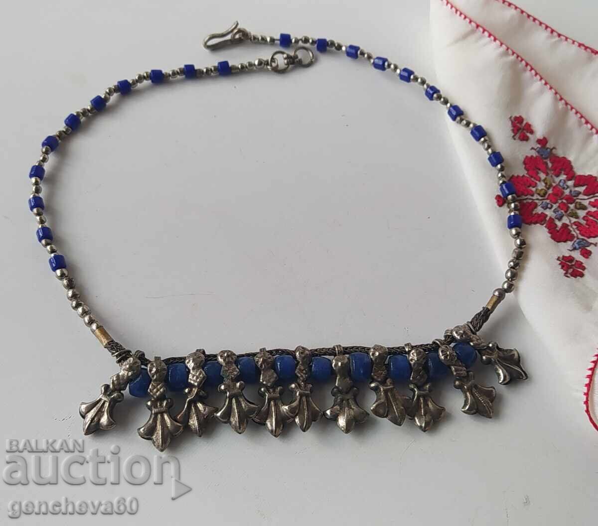 Αναγεννησιακό κόσμημα σατσάν και μπλε χάντρες - 5