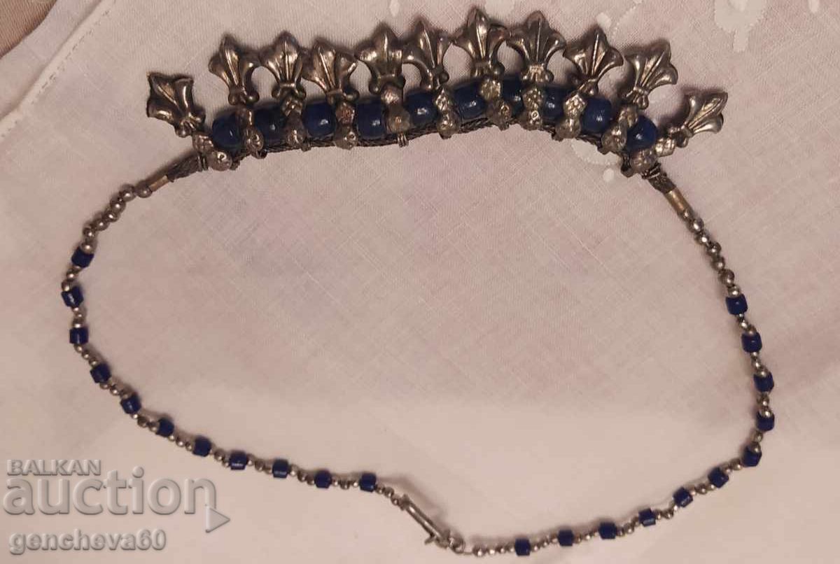 Αναγεννησιακό κόσμημα σατσάν και μπλε χάντρες - 7