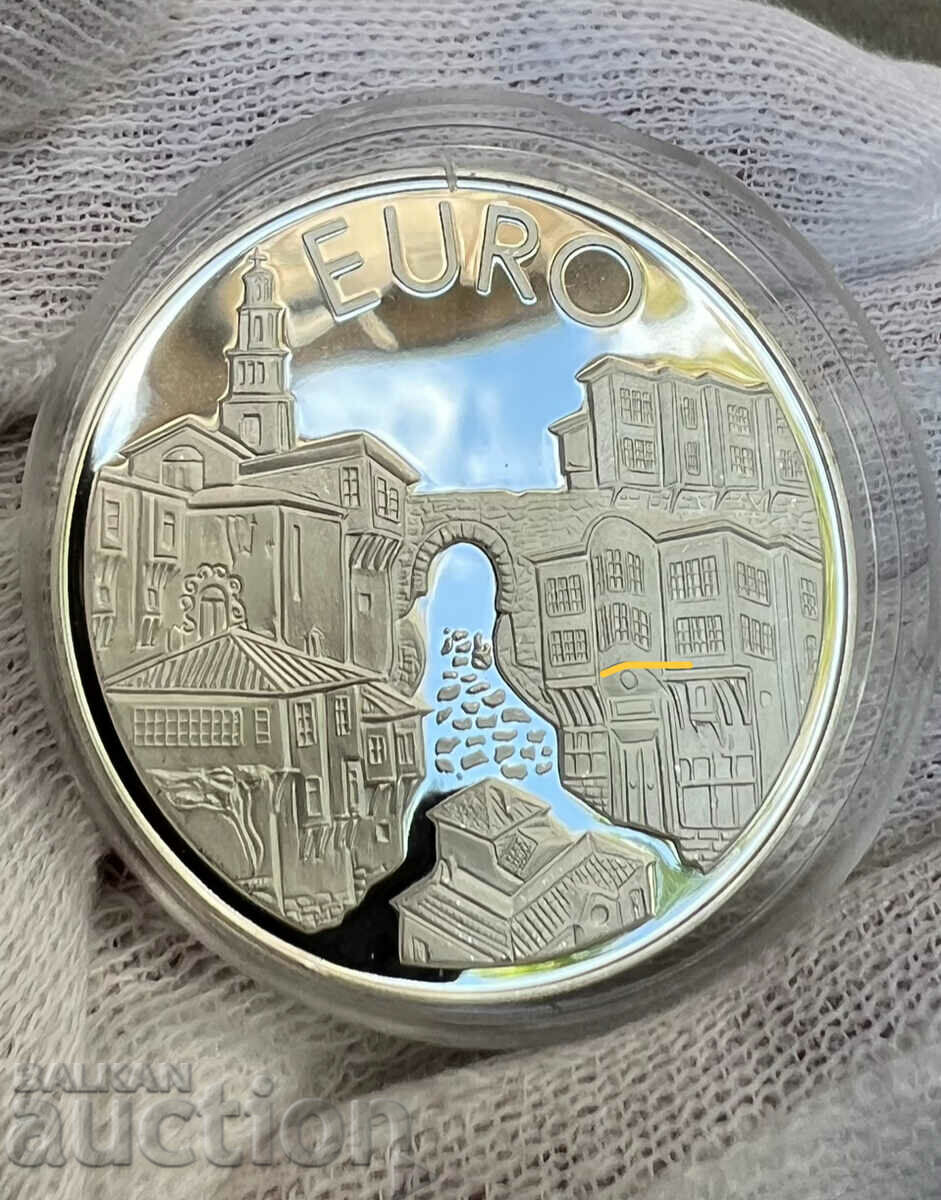 Monedă de argint 10 BGN 1999 Casa Plovdiv EURO 0.925