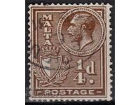 GB/Malta-1926-Редовна-KE V+герба-надпис"Postage",клеймо