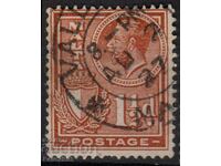 GB/Malta-1926-Редовна-KE V+герба-надпис"Postage",клеймо