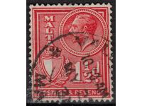 GB/Malta-1930-Regular-KE V+stamp-"Postage/Revenue", γραμματόσημο