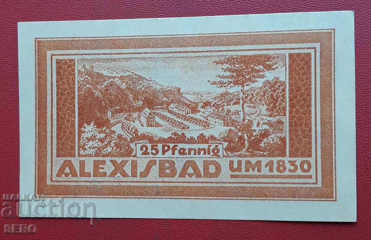 Bancnota-Germania-Saxonia-Harzgerode-25 Pfennig 1921