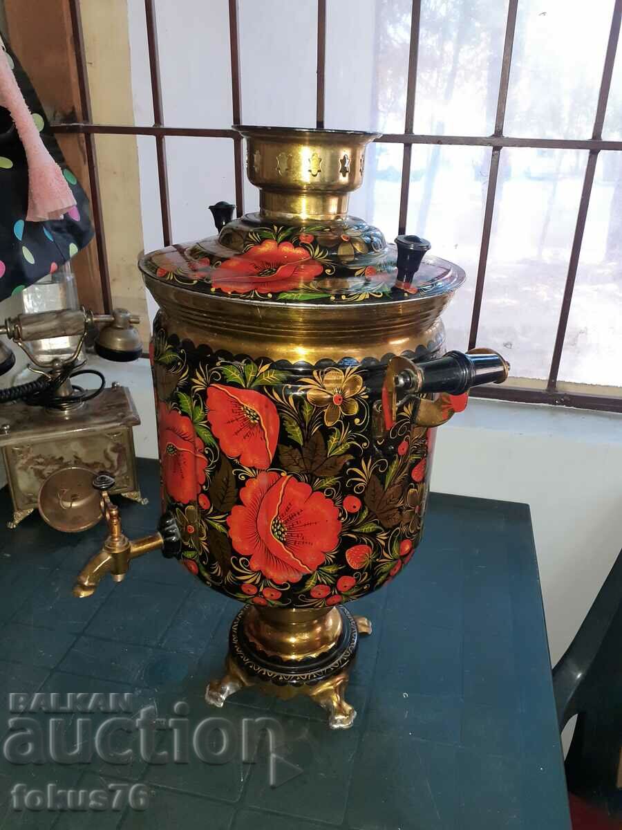 Amazing large Russian painted samovar teapot with price 240.00 BGN | € 122.71 Amazing large Russian painted samovar teapot with price 240.00 BGN | € 122.71