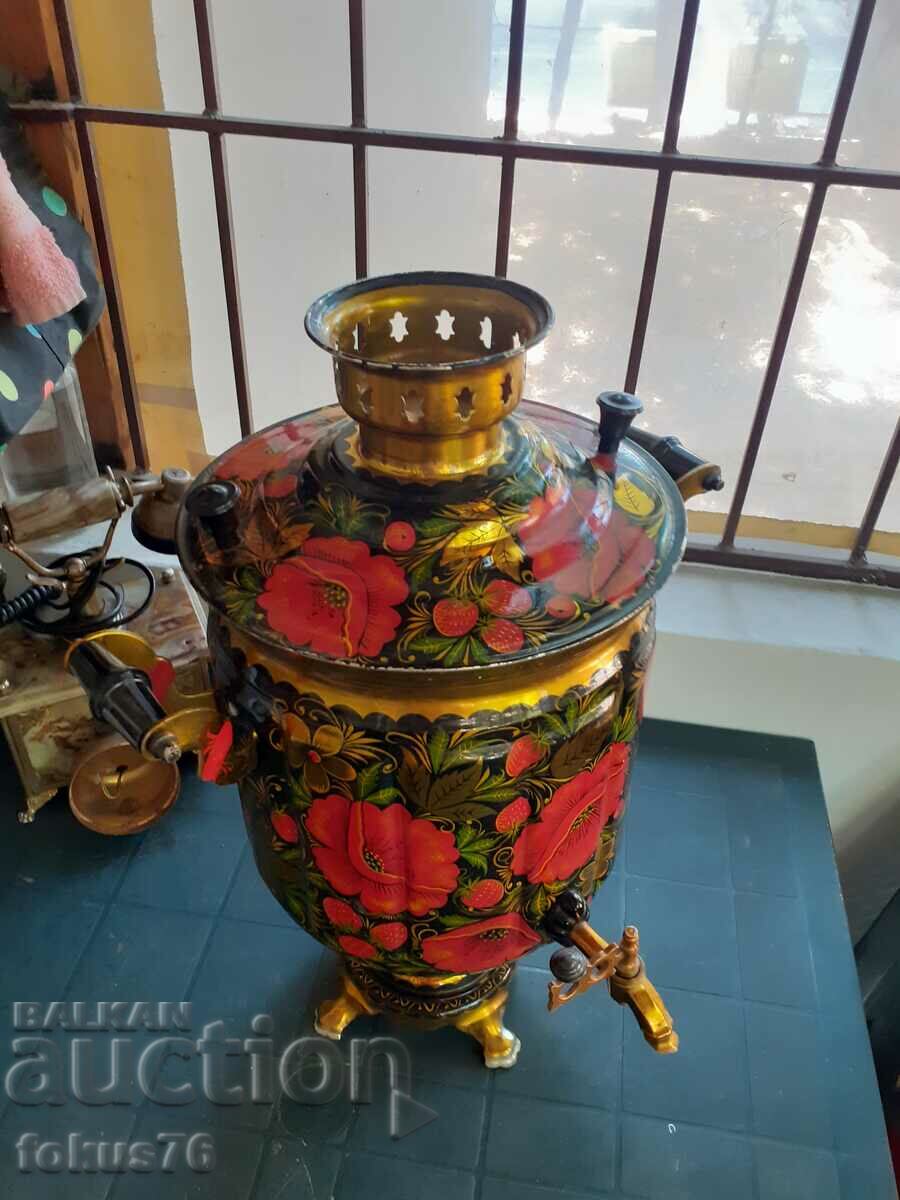 Delivery of Amazing large Russian painted samovar teapot Delivery of Amazing large Russian painted samovar teapot