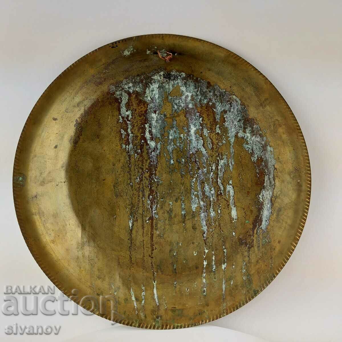 Delivery of Old brass plate wall decoration with Cleopatra #5612