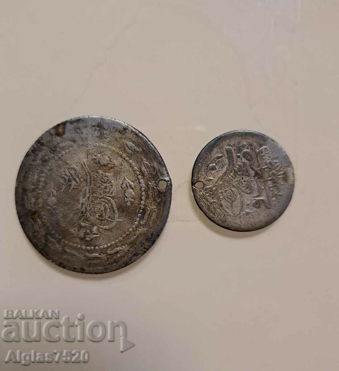 2 buc. Monede turcești de argint