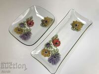 Beautiful glass saucers