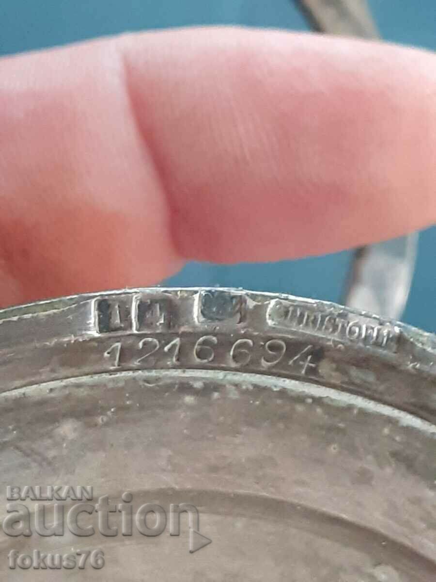 Unique Old Antique Silver Plated Cristofle Oliver Box - 7