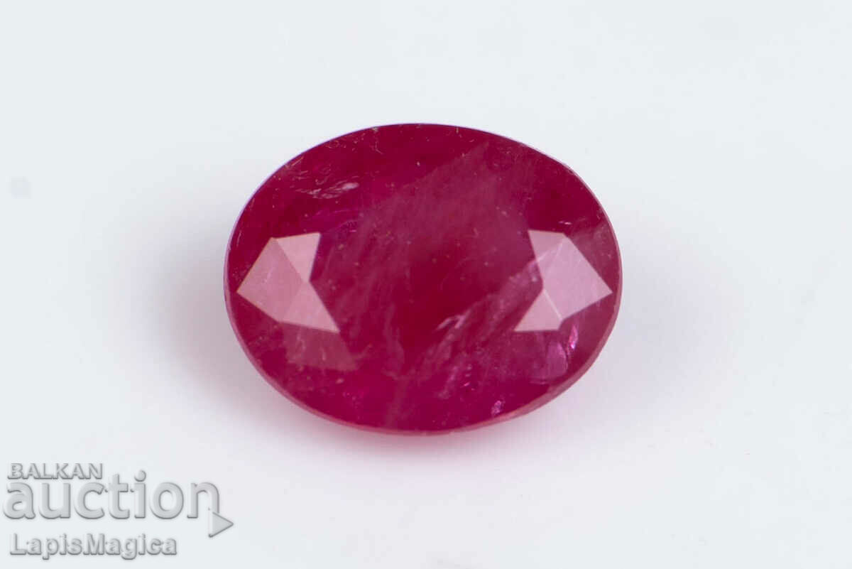 Ruby 0,45ct θερμαινόμενη οβάλ κοπή