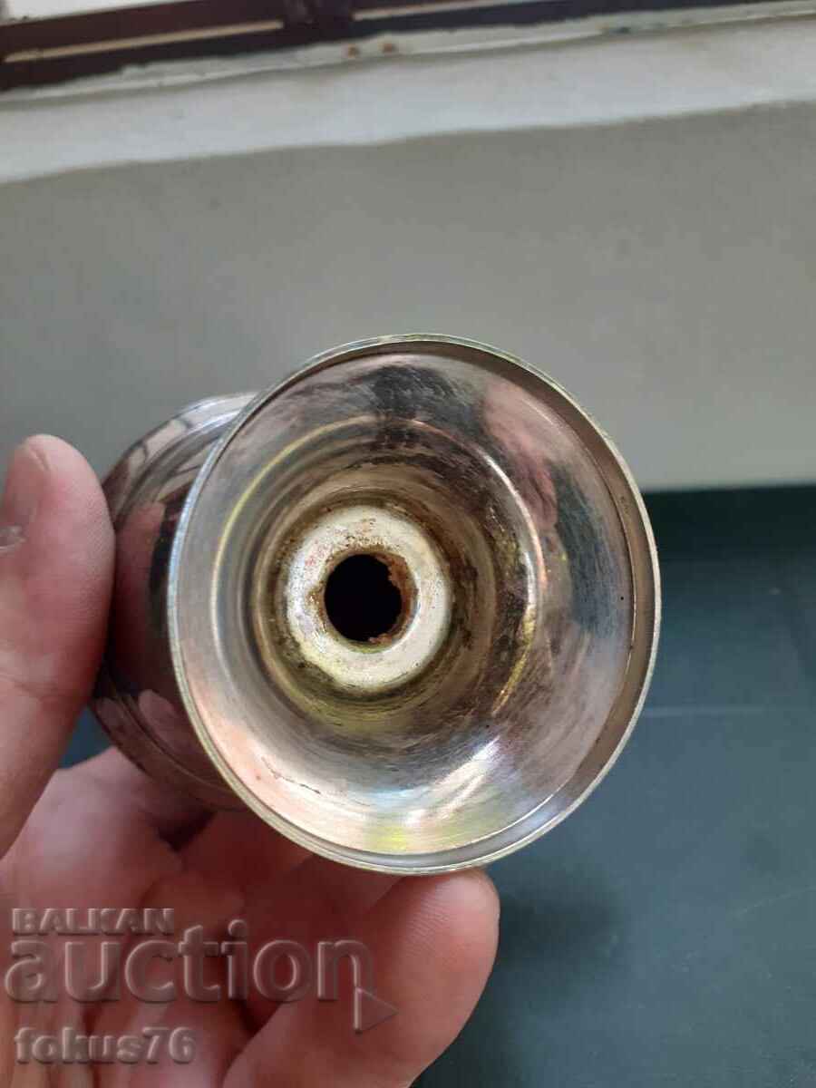 Unique old antique silver plated salt shaker - 5