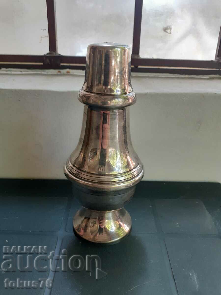 Unique old antique silver plated salt shaker