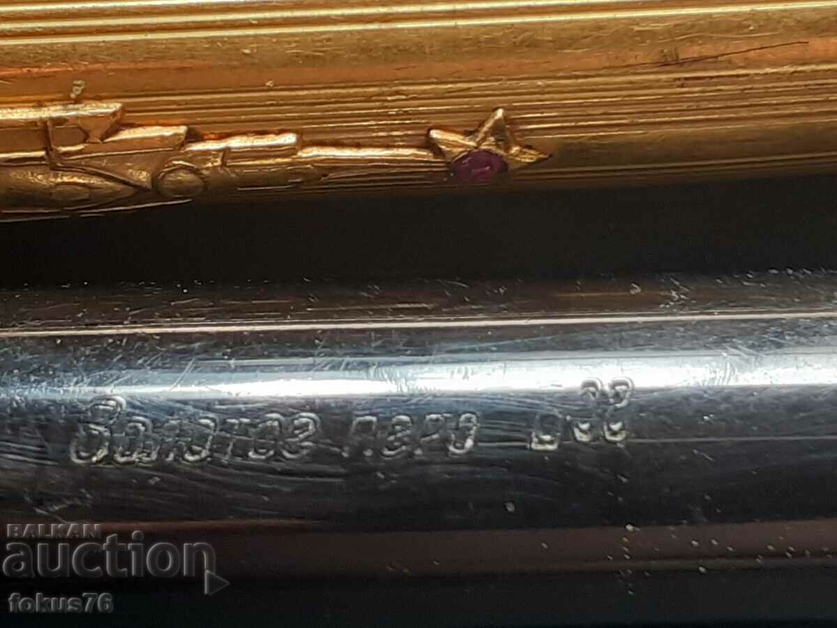 Set of Soyuz pen and pencil with ruby gold nib gilding - 6 Set of Soyuz pen and pencil with ruby gold nib gilding - 6