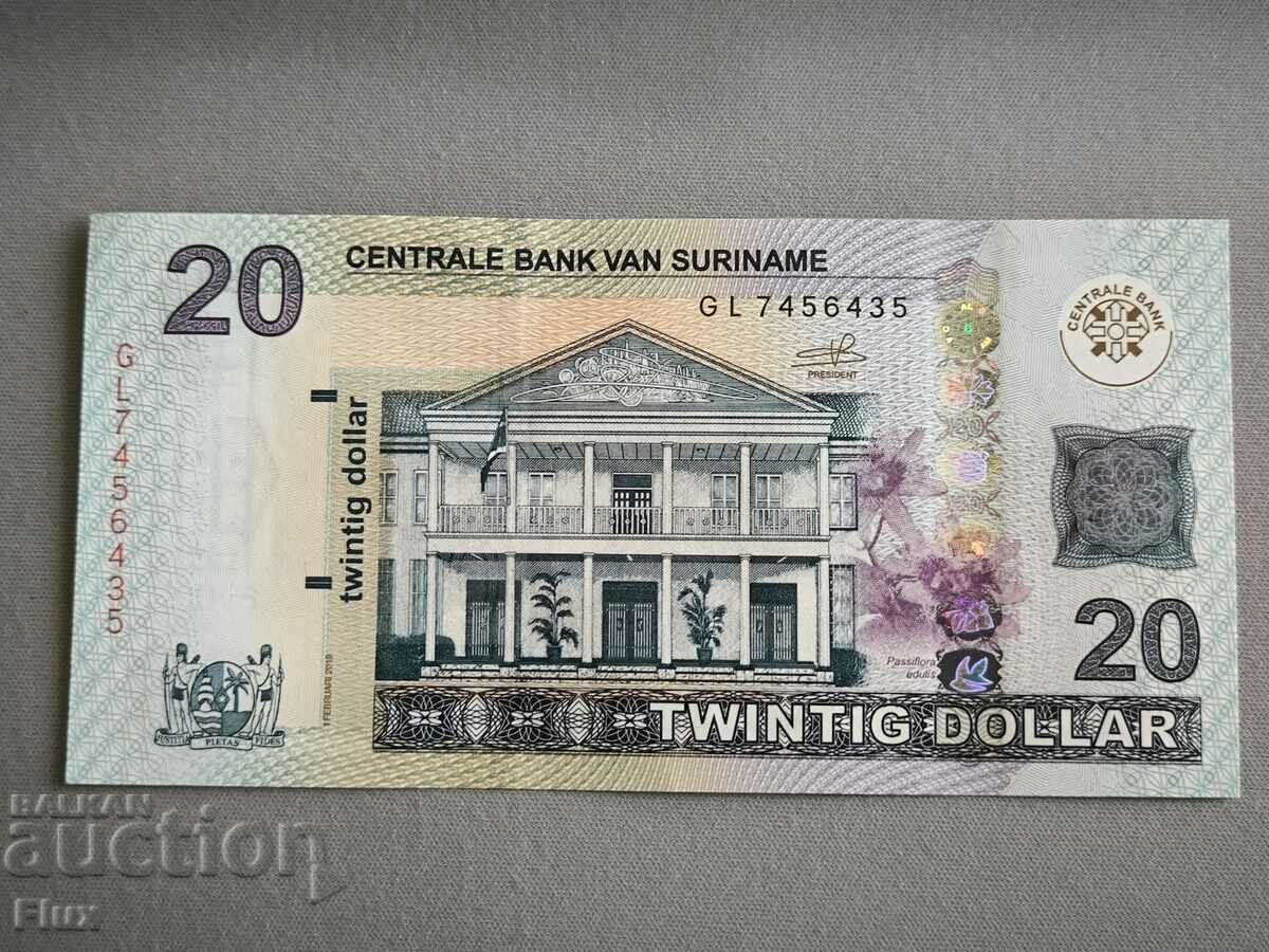 Τραπεζογραμμάτιο - Σουρινάμ - 20 δολάρια UNC | 2019