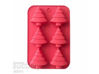 Mold 6 Christmas trees for cake decoration fondant baking Christmas tree