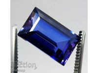 BZC! 9.10 k natural tanzanite baguette cert.GGL from 1 st!