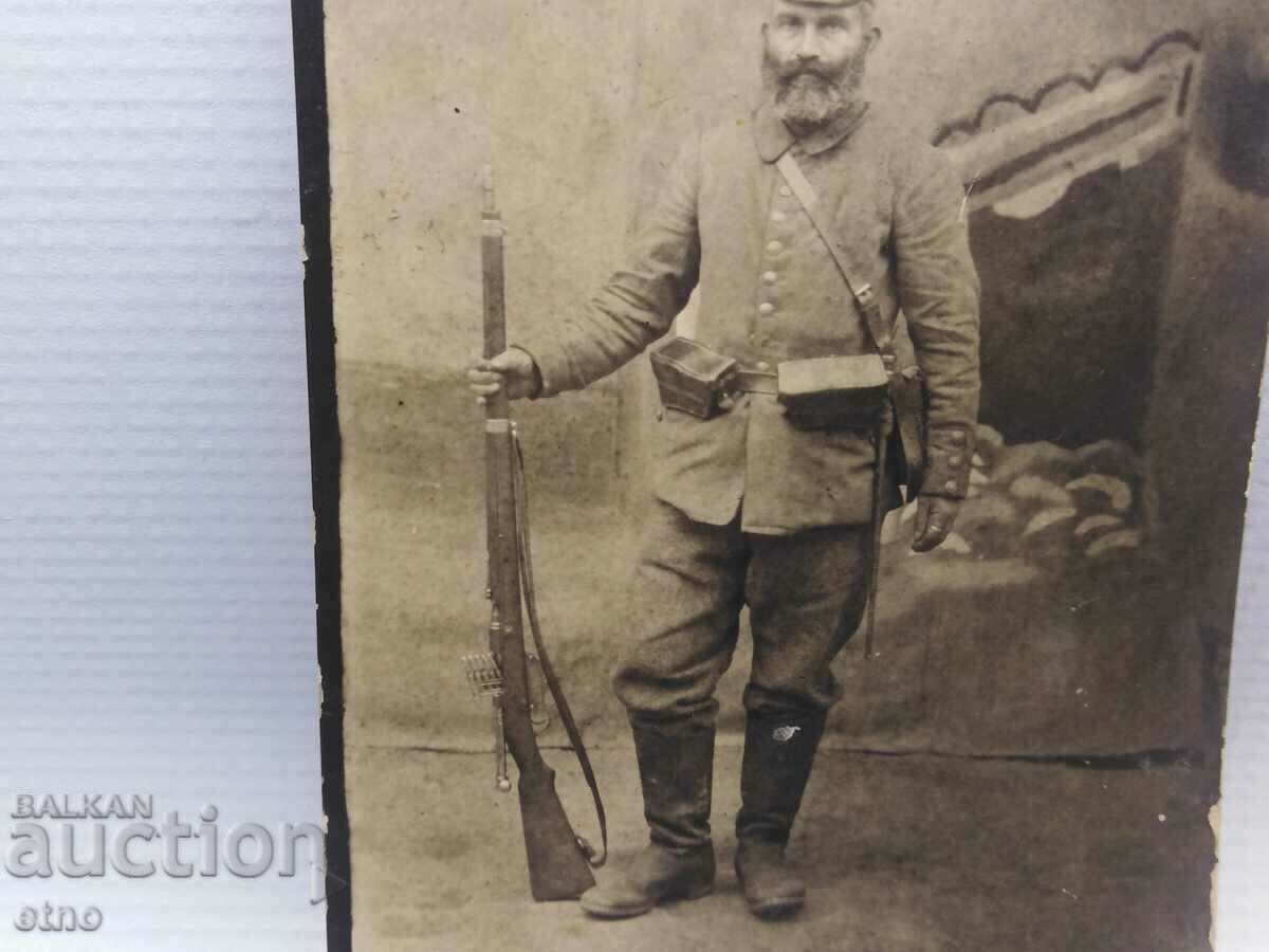 PSV, KING'S PHOTO, P.K. SOLDIER, UNIFORM, RIFLE with price 30.00 BGN | € 15.34 PSV, KING'S PHOTO, P.K. SOLDIER, UNIFORM, RIFLE with price 30.00 BGN | € 15.34