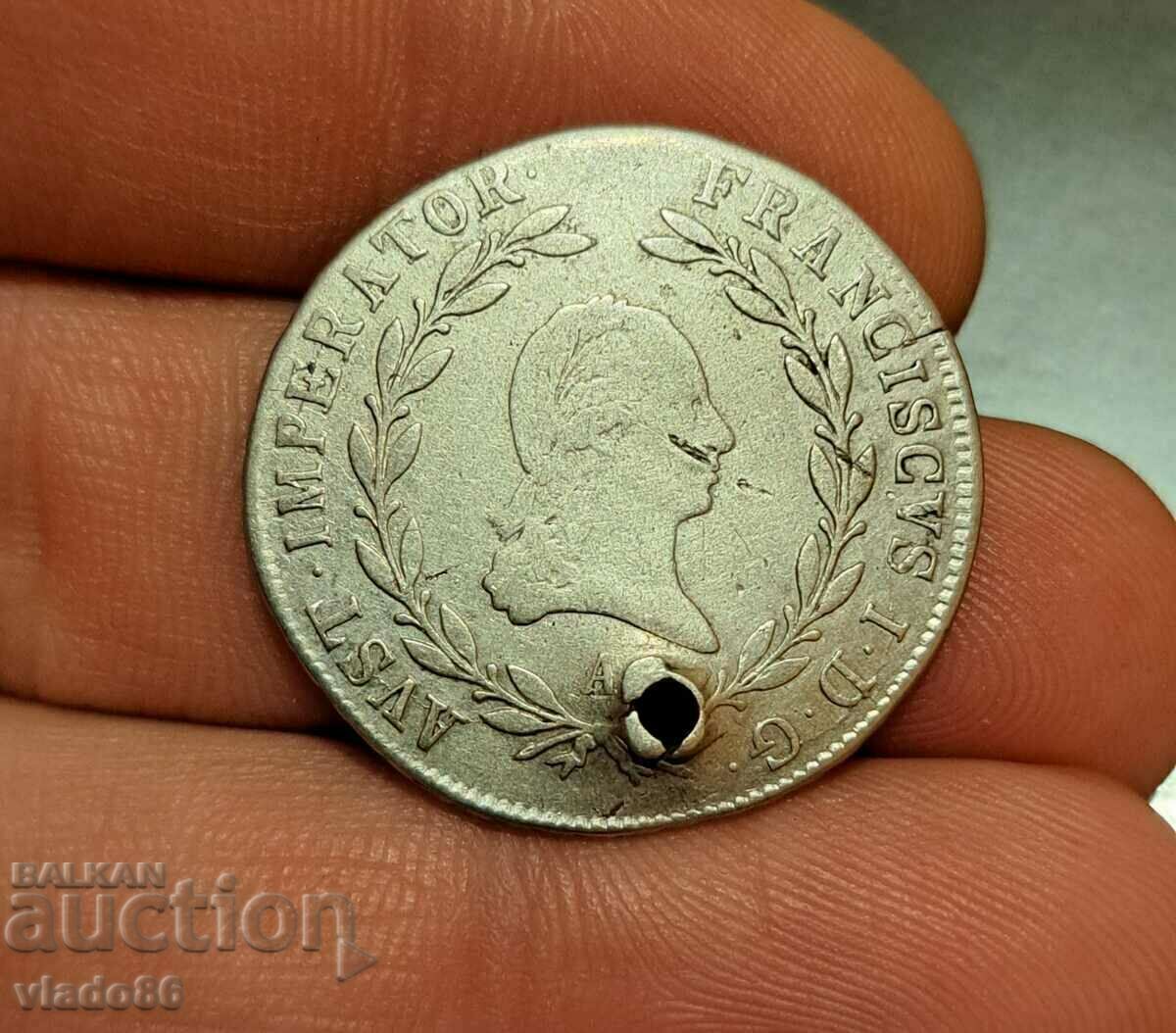 Silver coin 20 Kreuzer 1808