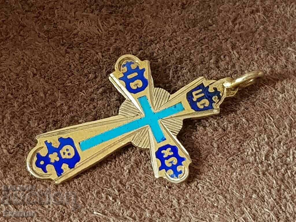 Livrarea Argint 84 Rusia Imperială Crucea Rusă cu email și aurire secolul al XIX-lea