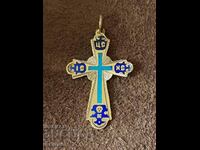 Silver 84 Imperial Russia Russian Cross with enamel and gilding 19th century