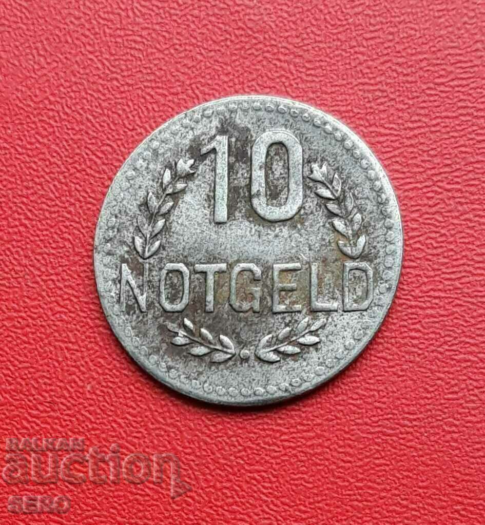 Γερμανία-Έσση-Βισμπάντεν-10 Pfennig 1920