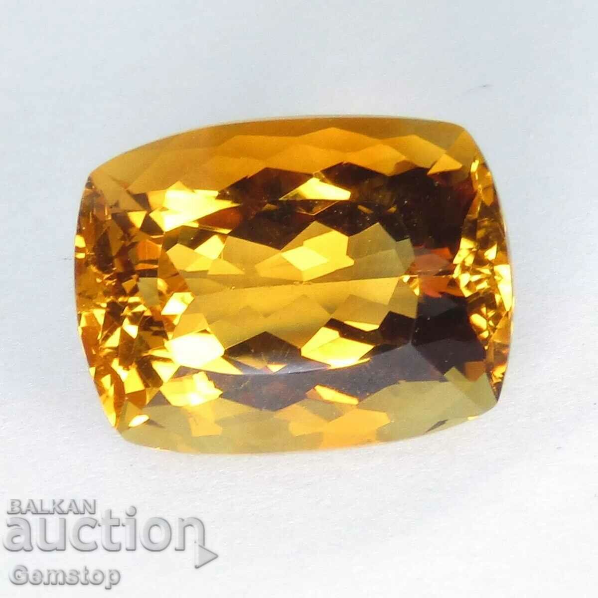 BZC! 10.12 k natural citrine cushion cert.GGL from 1 st!